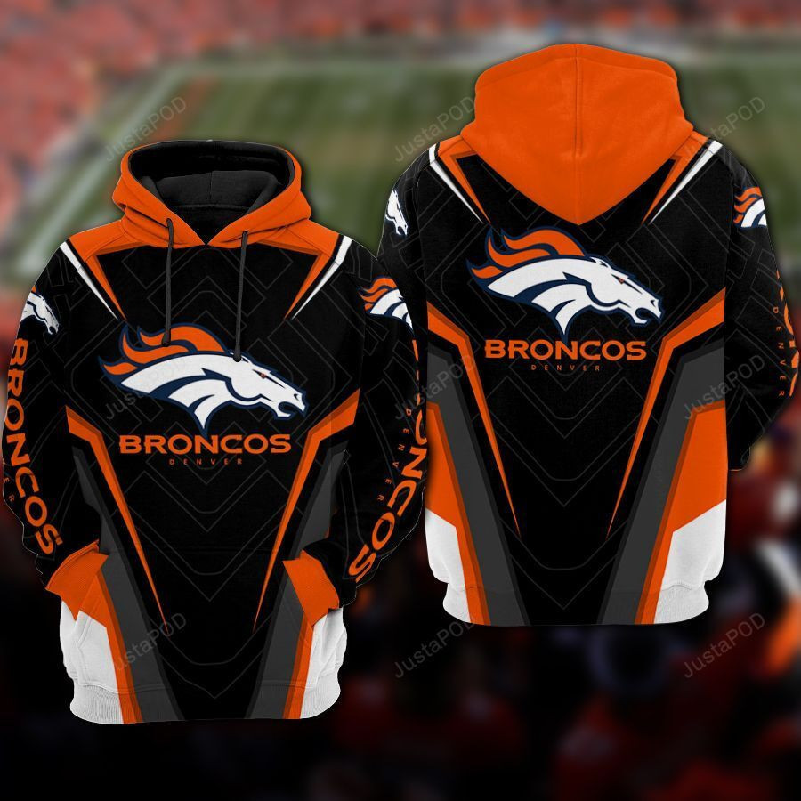 NFL Denver Broncos Nfl Football Orange 3D All Over Print Hoodie & Zip Hoodie