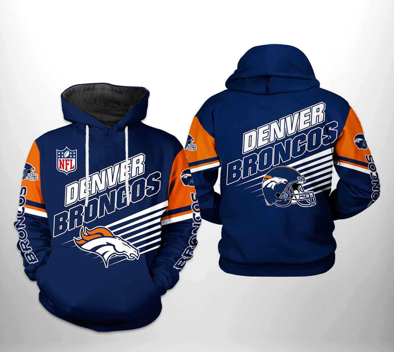 NFL Denver Broncos NFL Team 3D All Over Print Hoodie & Zip Hoodie