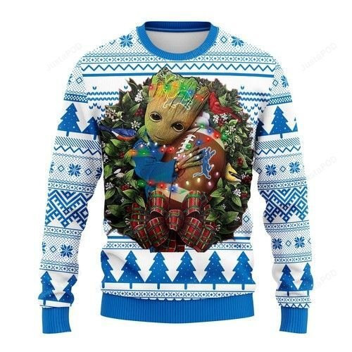 Nfl Detroit Lions Groot Hug Ugly Christmas Sweater,
