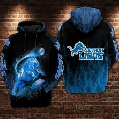 NFL Detroit Lions Nfl Football Lions Smoke 3D All Over Print Hoodie & Zip Hoodie