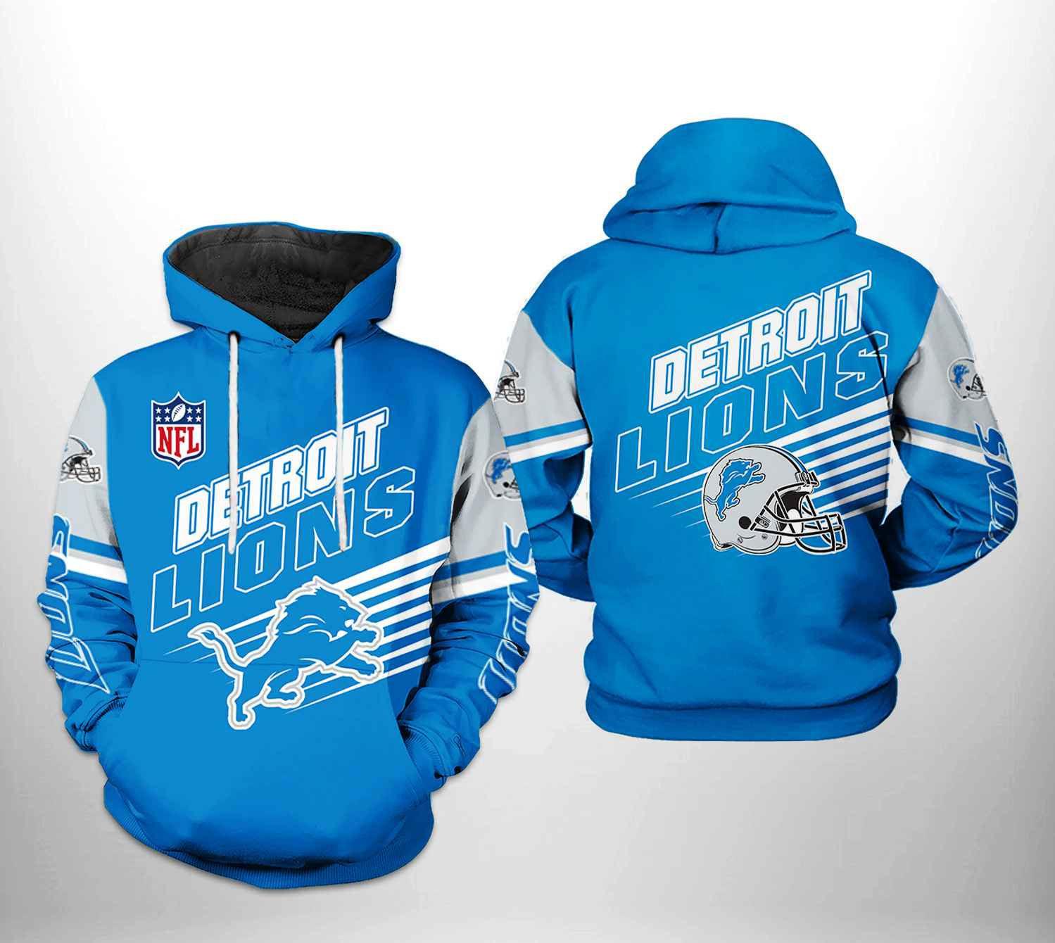 NFL Detroit Lions NFL Team 3D All Over Print Hoodie & Zip Hoodie