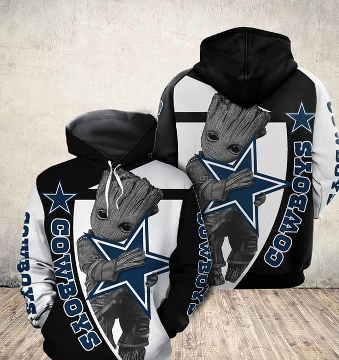 NFL Groot Hug Dallas Cowboys Nfl Fan 3D All Over Print Hoodie & Zip Hoodie