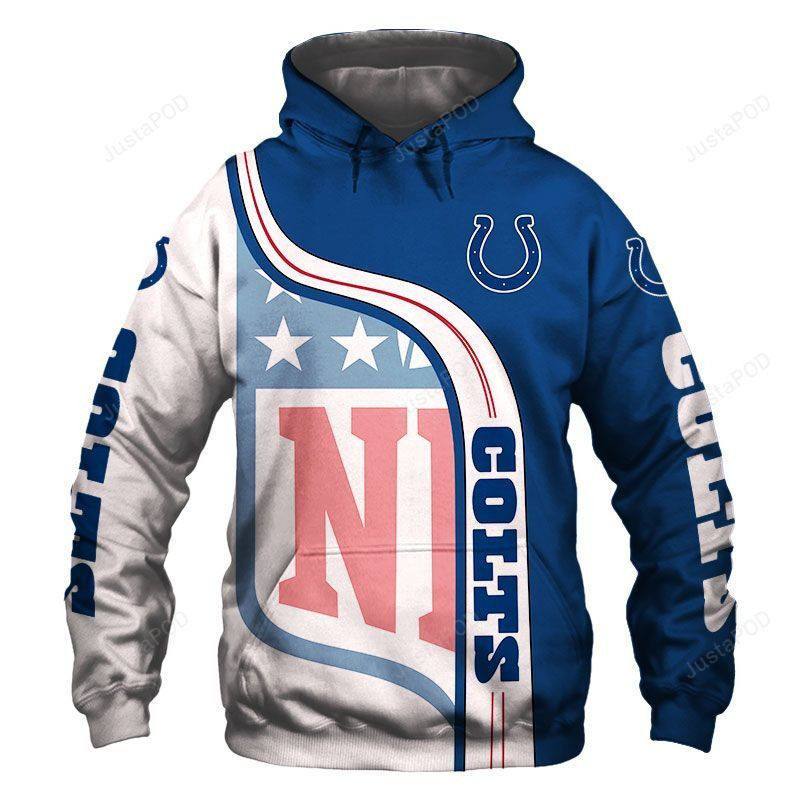 NFL Indianapolis Colts NFL 3D All Over Print Hoodie & Zip Hoodie