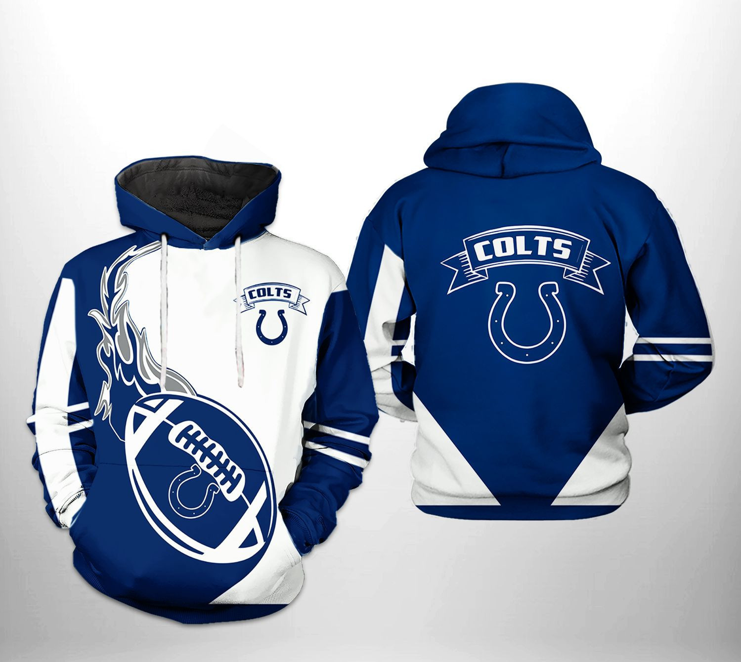NFL Indianapolis Colts NFL Classic 3D All Over Print Hoodie & Zip Hoodie