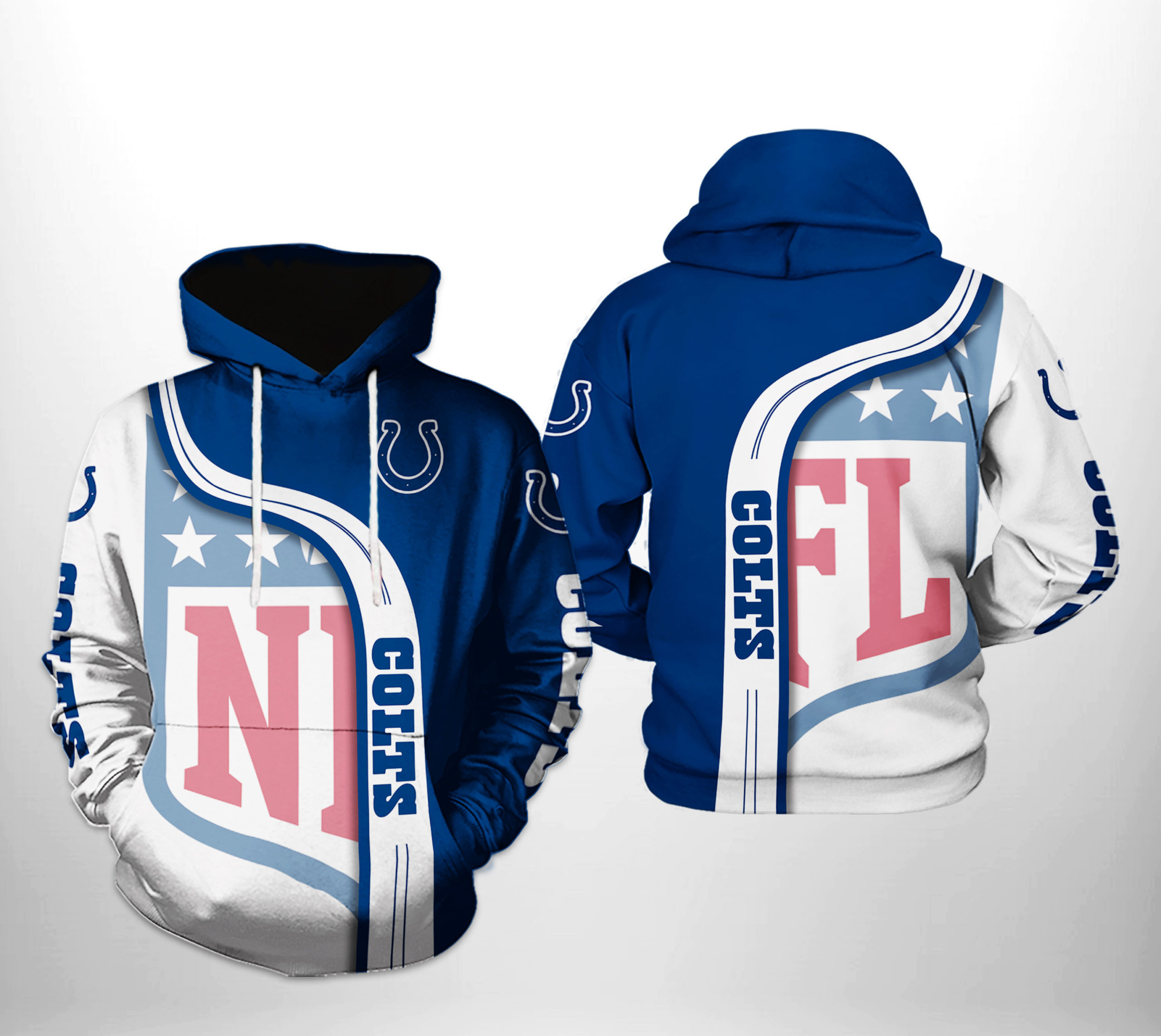 NFL Indianapolis Colts NFL Team 3D All Over Print Hoodie & Zip Hoodie