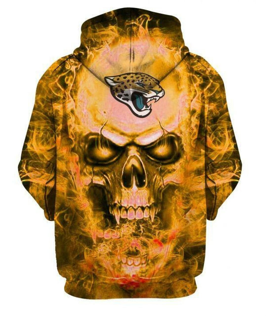 NFL Jacksonville Jaguars Nfl Football Skull 3D All Over Print Hoodie & Zip Hoodie