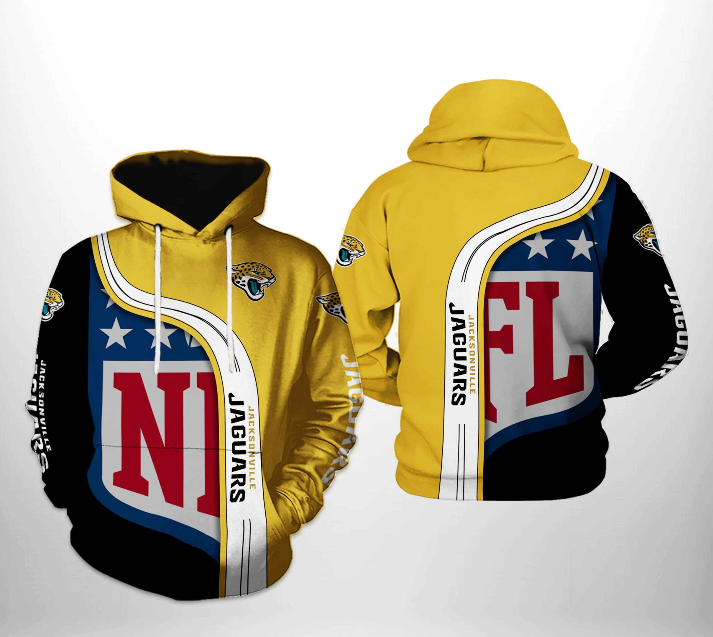 NFL Jacksonville Jaguars NFL Team 3D All Over Print Hoodie & Zip Hoodie
