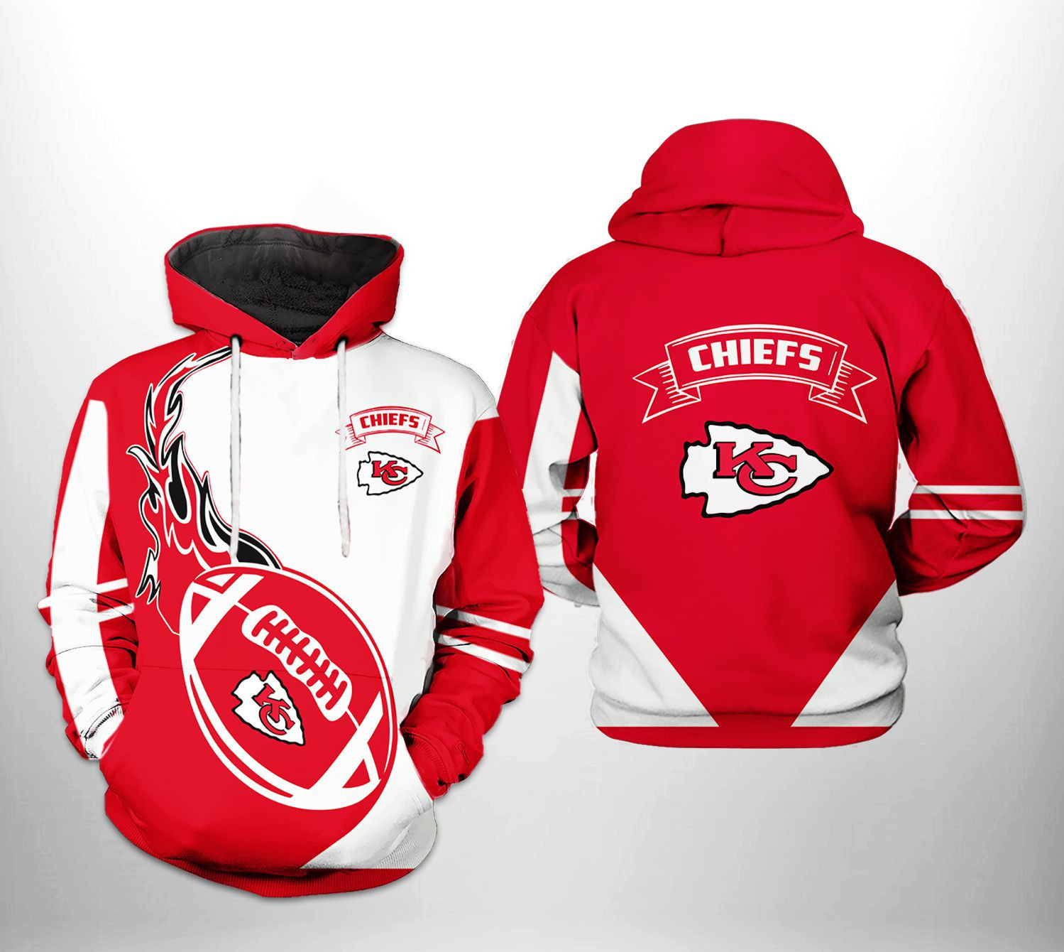 NFL Kansas City Chiefs NFL Classic 3D All Over Print Hoodie & Zip Hoodie