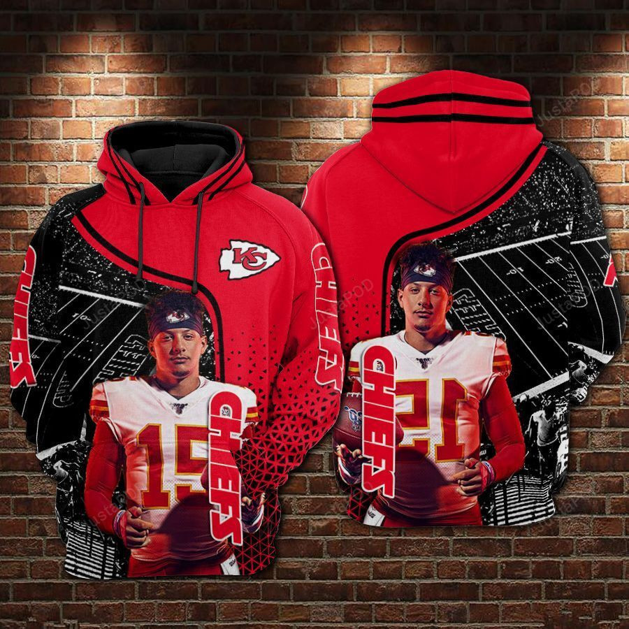 NFL Kansas City Chiefs Nfl Football Stripes Patrick Mahomes 3D All Over Print Hoodie & Zip Hoodie