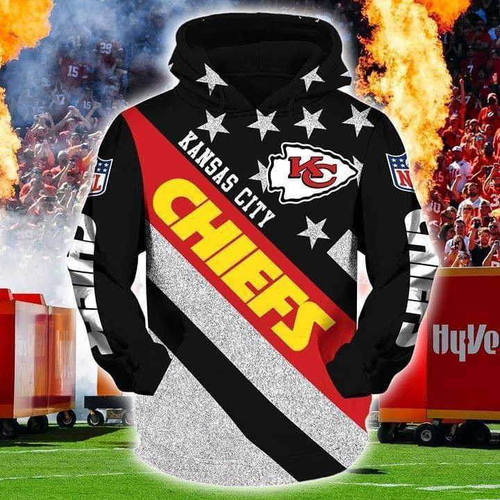 NFL Kansas City Chiefs Nfl Glitter 3D All Over Print Hoodie & Zip Hoodie