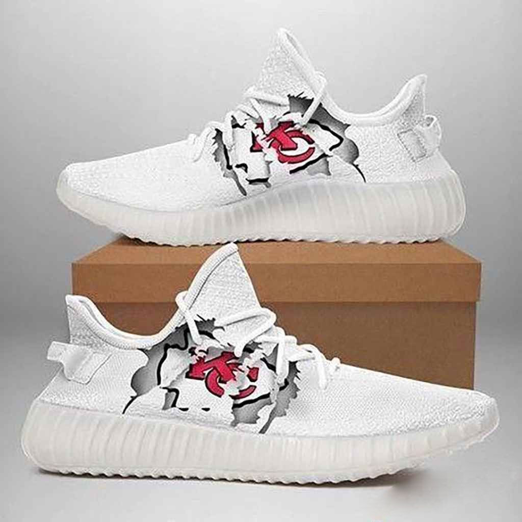 NFL Kansas City Chiefs NFL Ripped White Shoes Sneakers