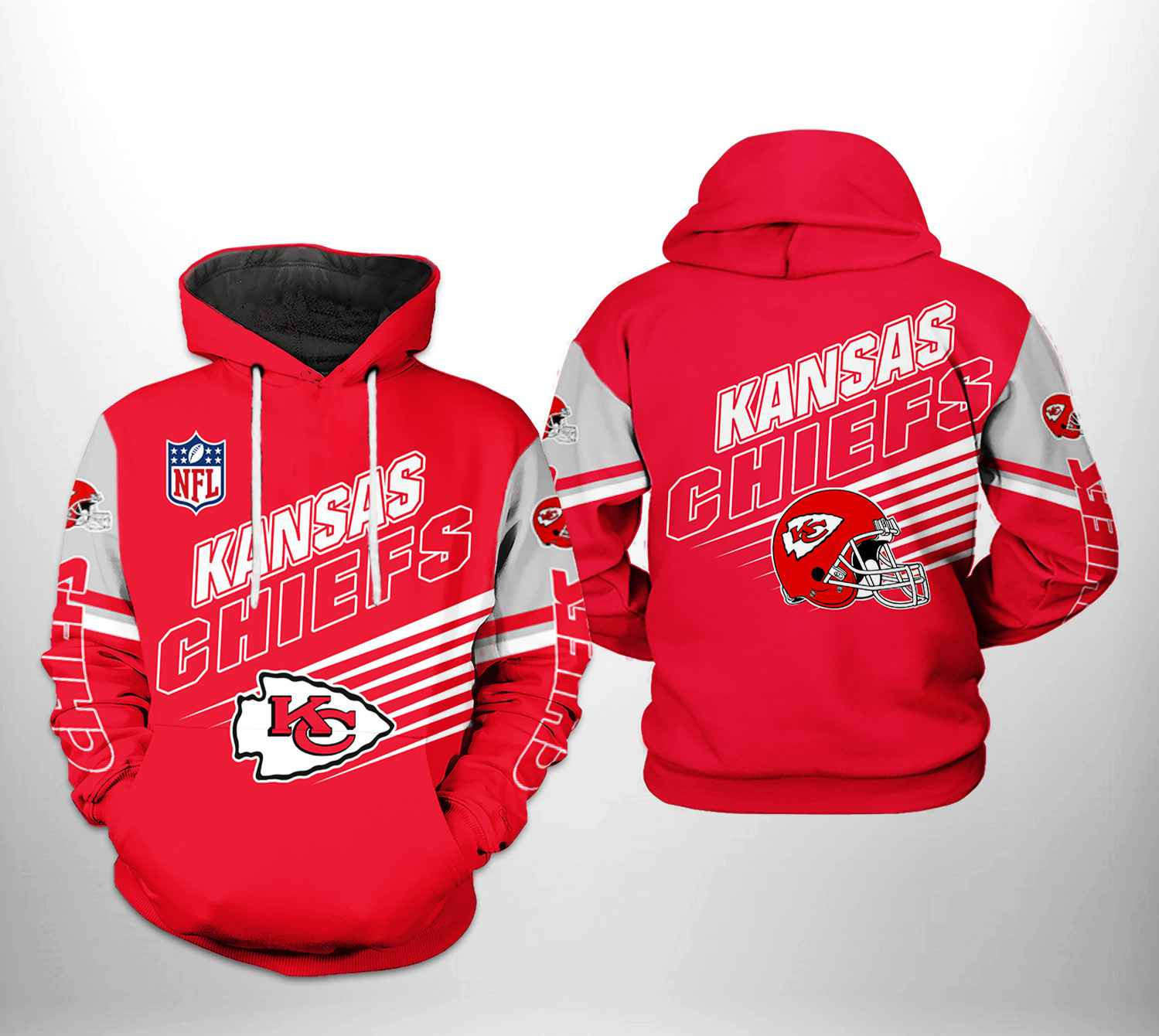 NFL Kansas City Chiefs NFL Team 3D All Over Print Hoodie & Zip Hoodie