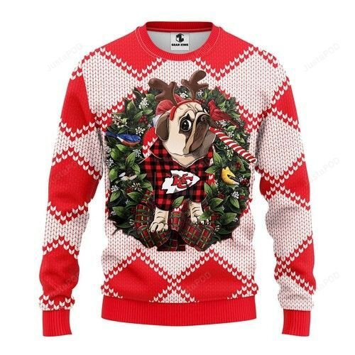 Nfl Kansas City Chiefs Pug Dog Ugly Christmas Sweater