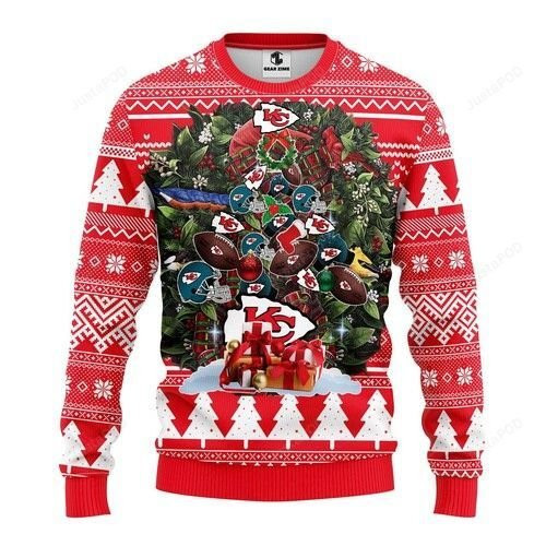 Nfl Kansas City Chiefs Tree Ugly Christmas Sweater Perfect Holiday Gift