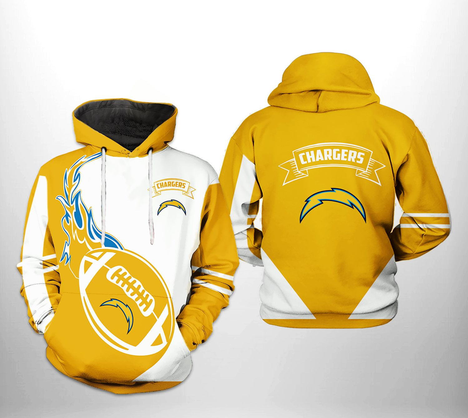 NFL Los Angeles Chargers NFL Classic 3D All Over Print Hoodie & Zip Hoodie