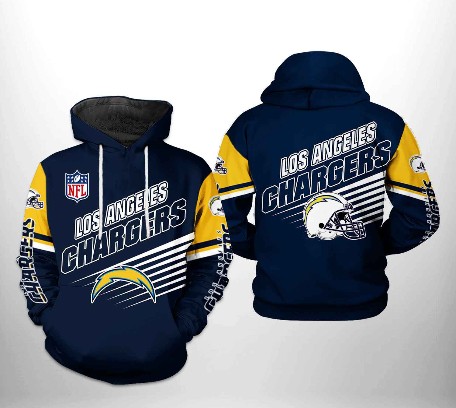 NFL Los Angeles Chargers NFL Team 3D All Over Print Hoodie & Zip Hoodie