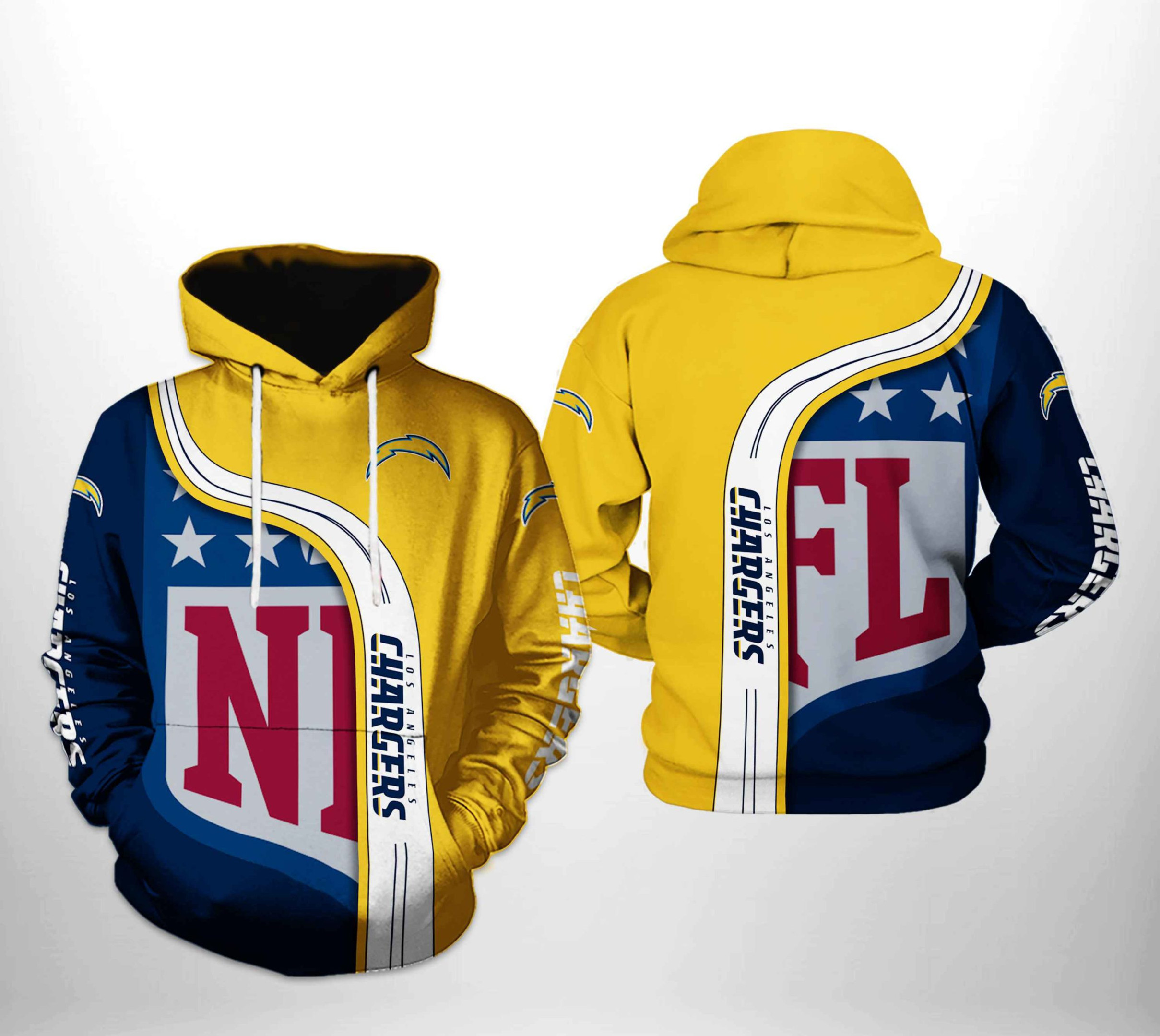 NFL Los Angeles Chargers NFL Team 3D All Over Print Hoodie & Zip Hoodie