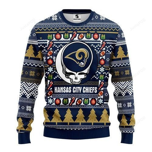 Nfl Los Angeles Rams Grateful Dead Ugly Christmas Sweater,
