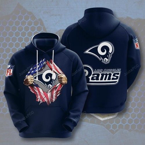 NFL Los Angeles Rams Nfl American Ripped 3D All Over Print Hoodie & Zip Hoodie