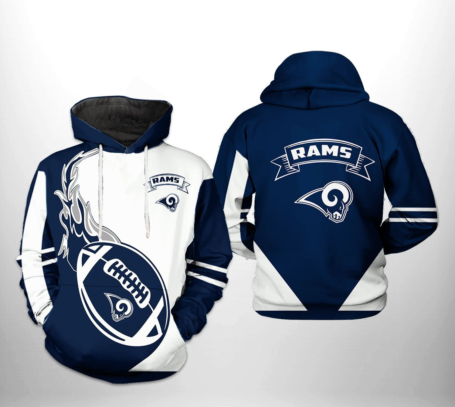 NFL Los Angeles Rams NFL Classic 3D All Over Print Hoodie & Zip Hoodie