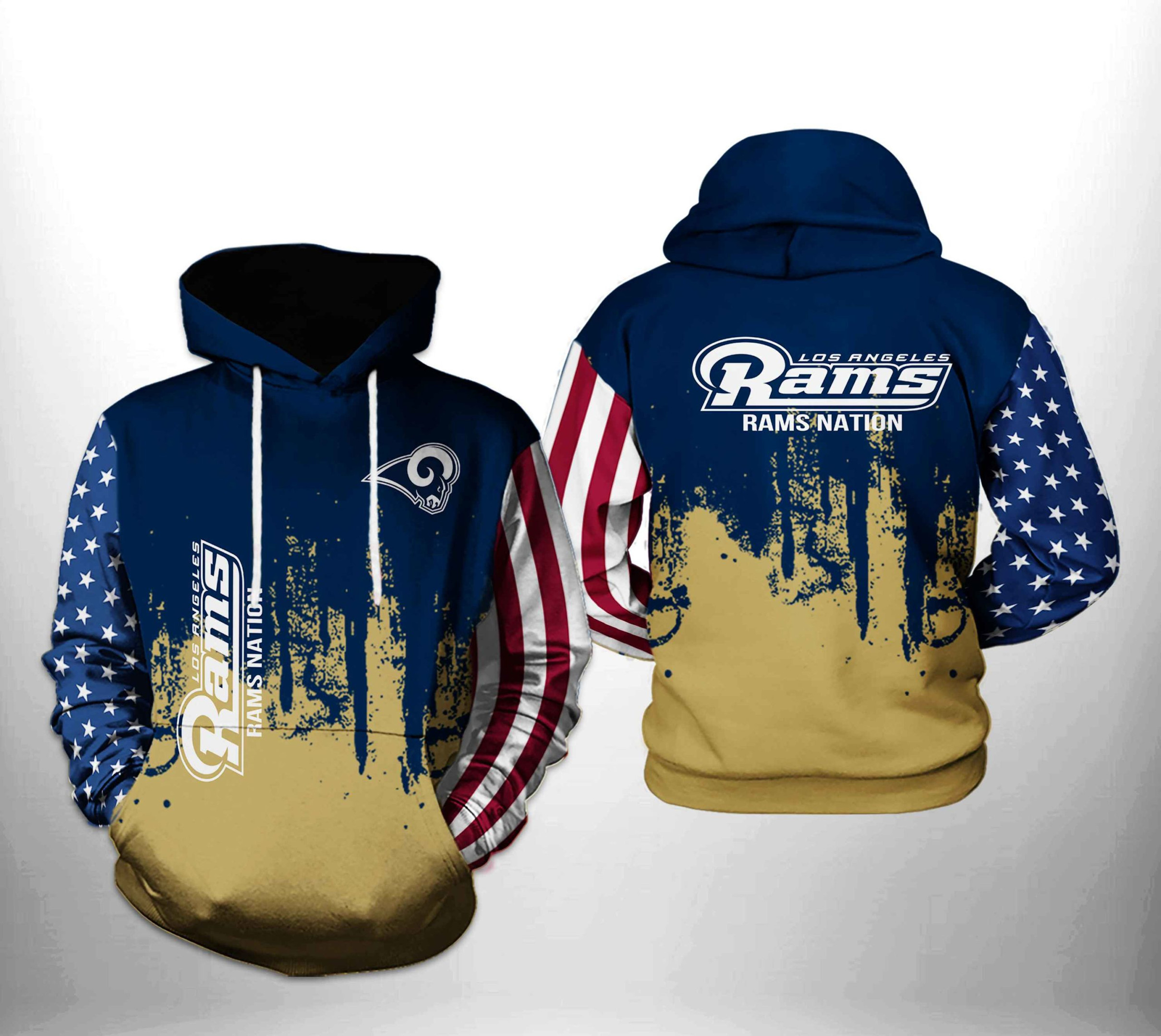 NFL Los Angeles Rams NFL Team US 3D All Over Print Hoodie & Zip Hoodie