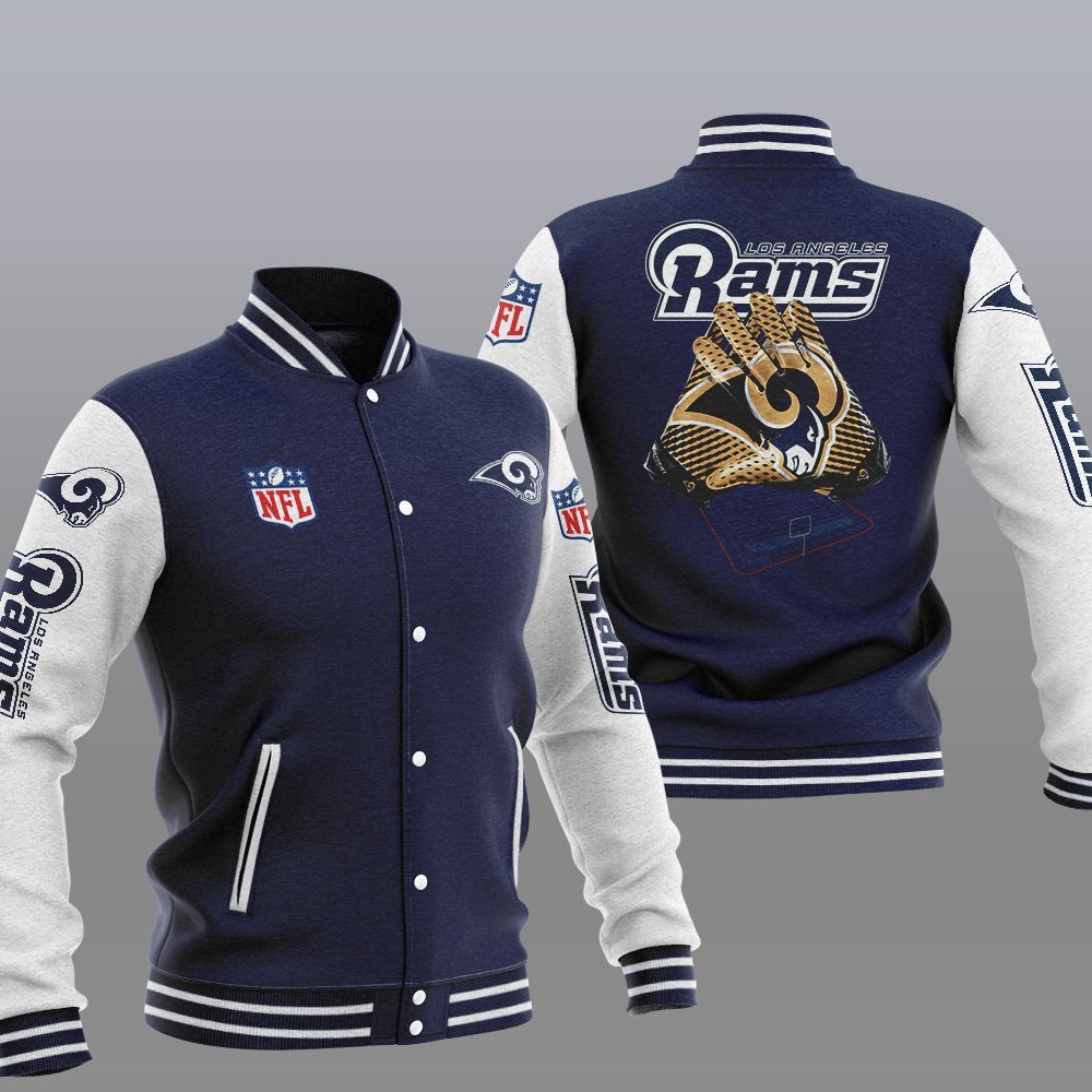 NFL Los Angeles Rams Standard Edition Dark Blue Baseball Jacket for Men & Women | NFL Team Fan Gift