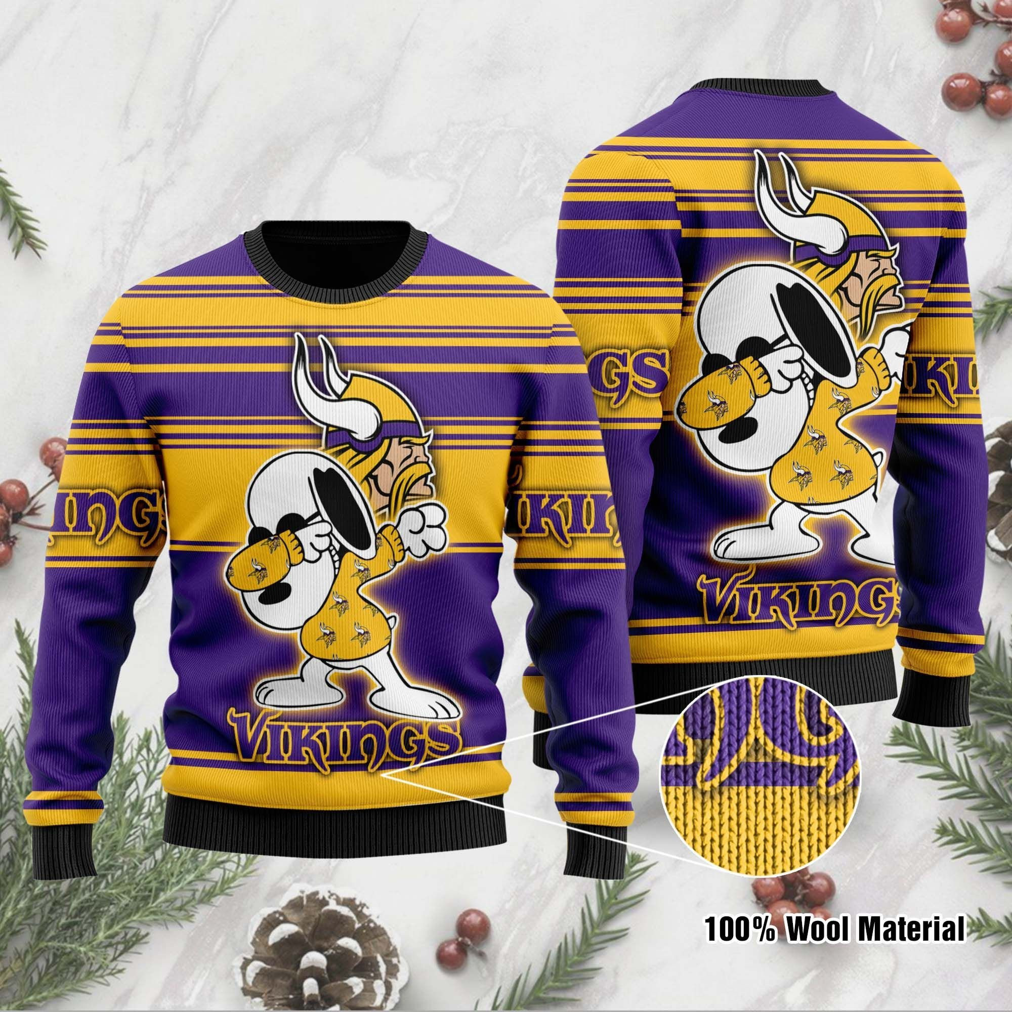 NFL Minnesota Vikings D Full Printed Sweater Shirt For Football Fan Nfl Jersey Ugly Christmas Sweater, Perfect Holiday Gift