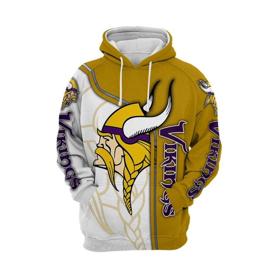 NFL Minnesota Vikings Nfl Football Gold 3D All Over Print Hoodie & Zip Hoodie