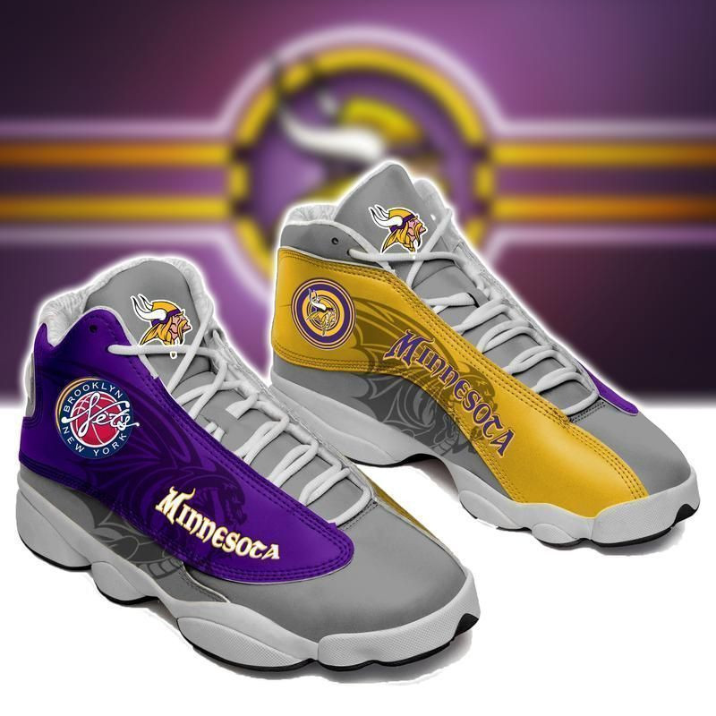 NFL Minnesota Vikings Nfl Football Team Jd13 Sneaker Shoes
