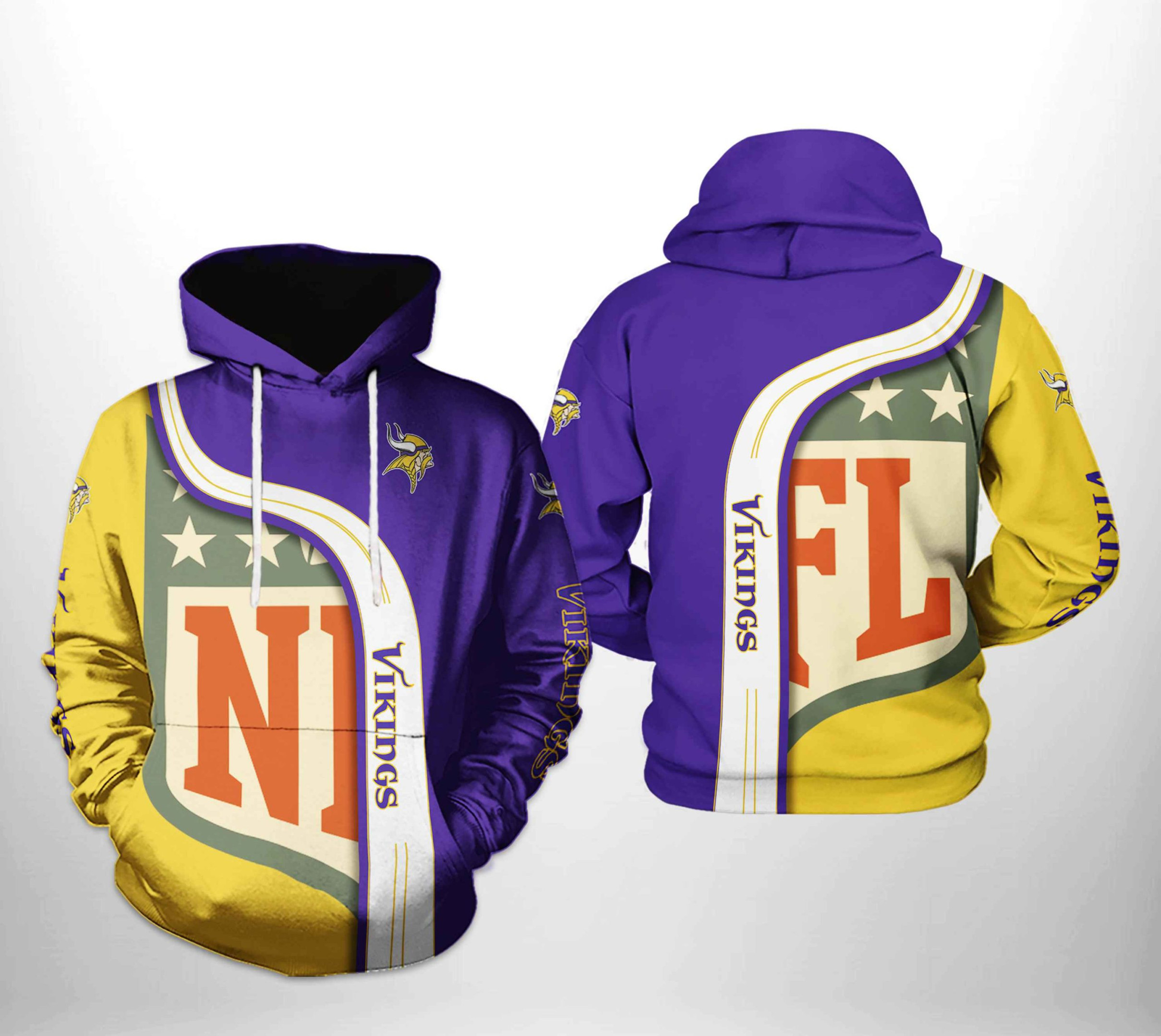 NFL Minnesota Vikings NFL Team 3D All Over Print Hoodie & Zip Hoodie