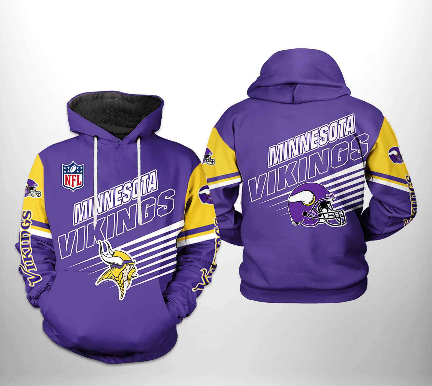 NFL Minnesota Vikings NFL Team 3D All Over Print Hoodie & Zip Hoodie