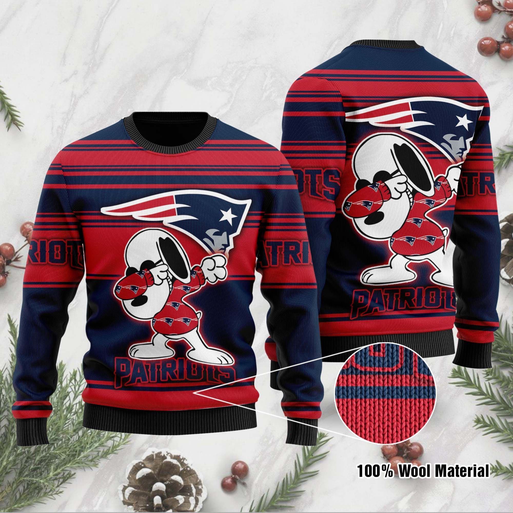 NFL New England Patriots D Full Printed Sweater Shirt For Football Fan Nfl Jersey Ugly Christmas Sweater, Perfect Holiday Gift