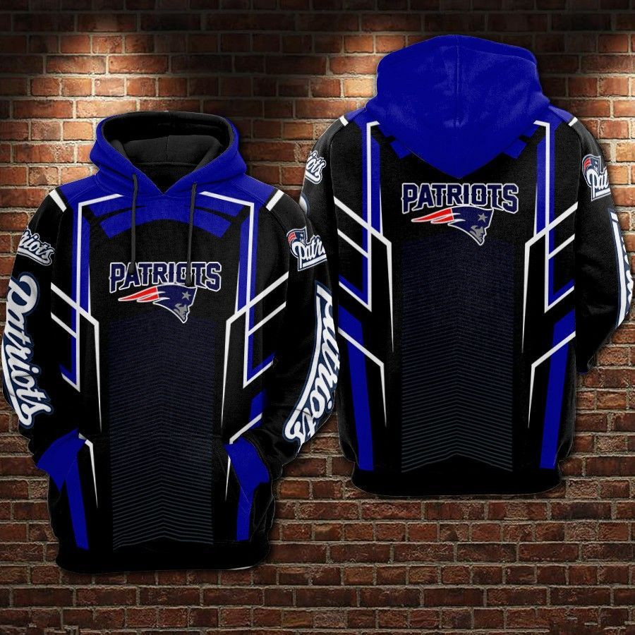 NFL New England Patriots Nfl Football Blue Black 3D All Over Print Hoodie & Zip Hoodie