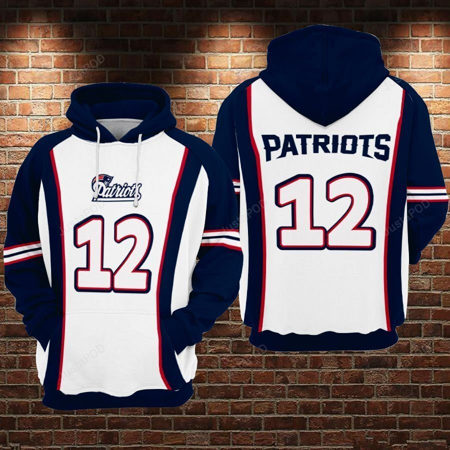 NFL New England Patriots Nfl Football Blue White 3D All Over Print Hoodie & Zip Hoodie
