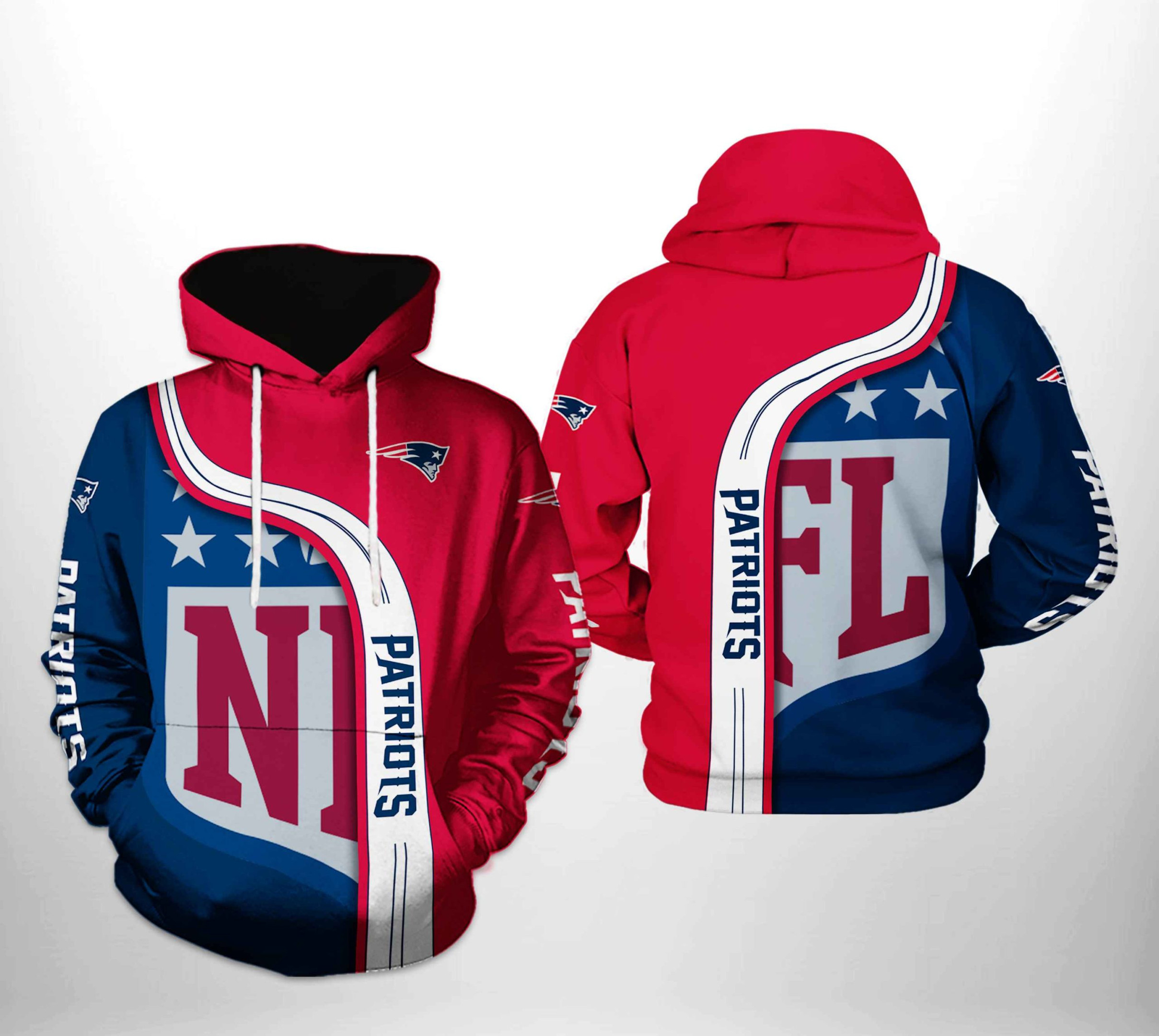 NFL New England Patriots NFL Team 3D All Over Print Hoodie & Zip Hoodie