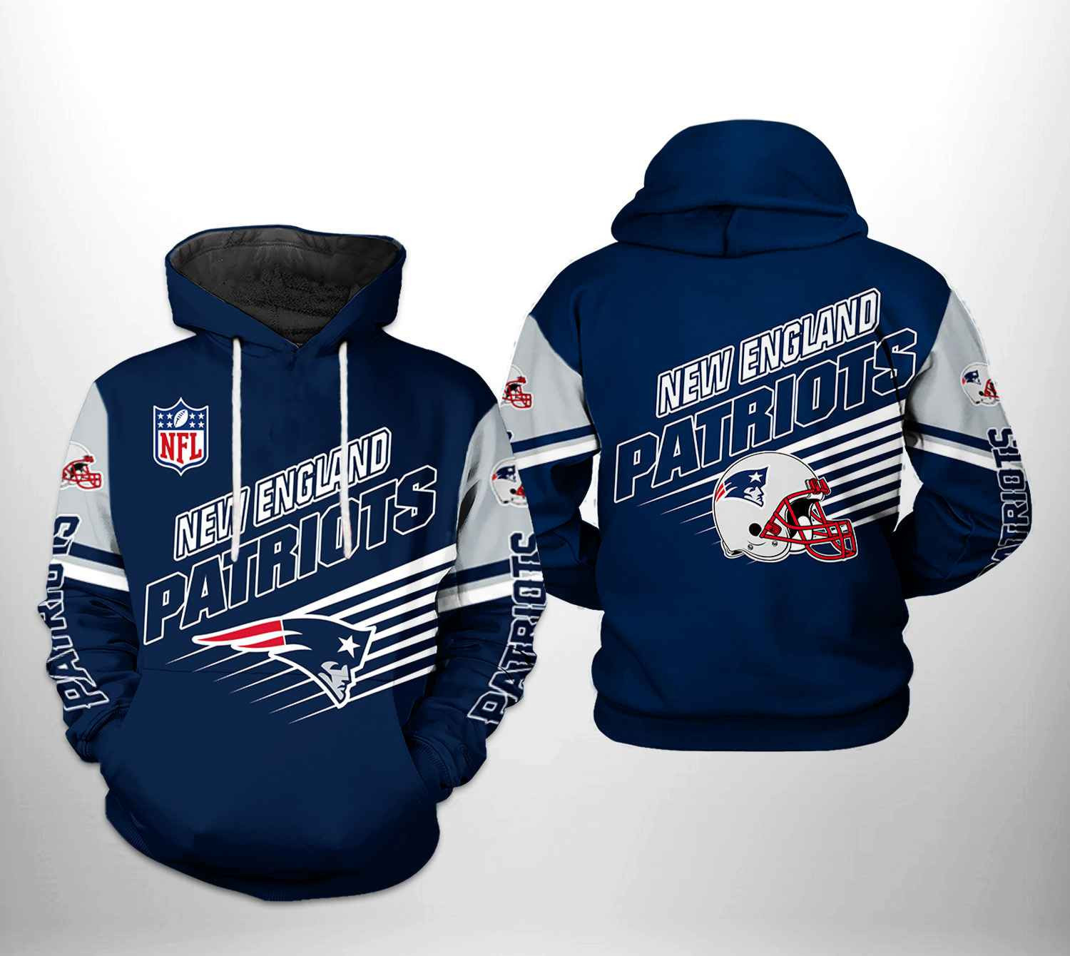 NFL New England Patriots NFL Team 3D All Over Print Hoodie & Zip Hoodie
