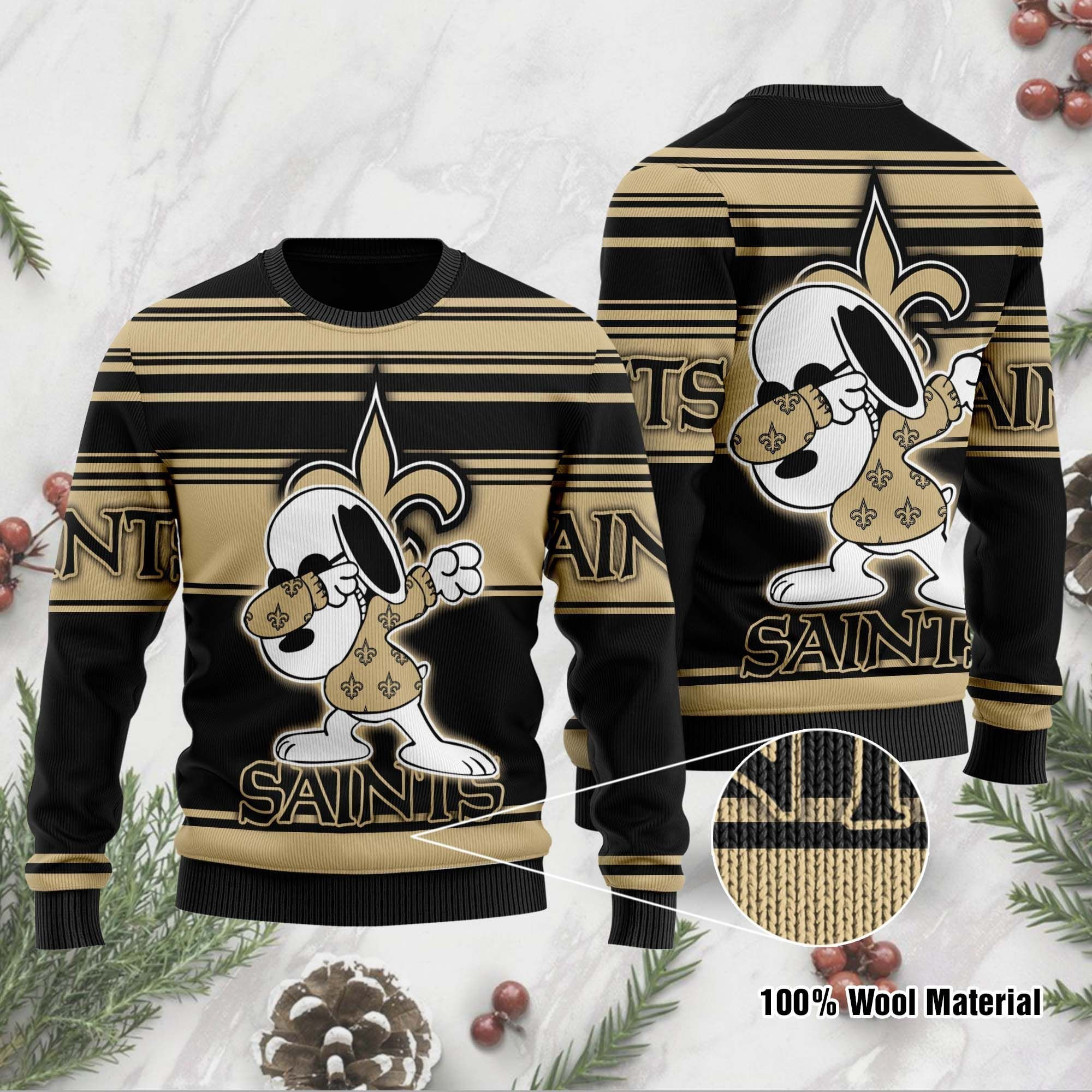NFL New Orleans Saints D Full Printed Sweater Shirt For Football Fan Nfl Jersey Ugly Christmas Sweater, Perfect Holiday Gift