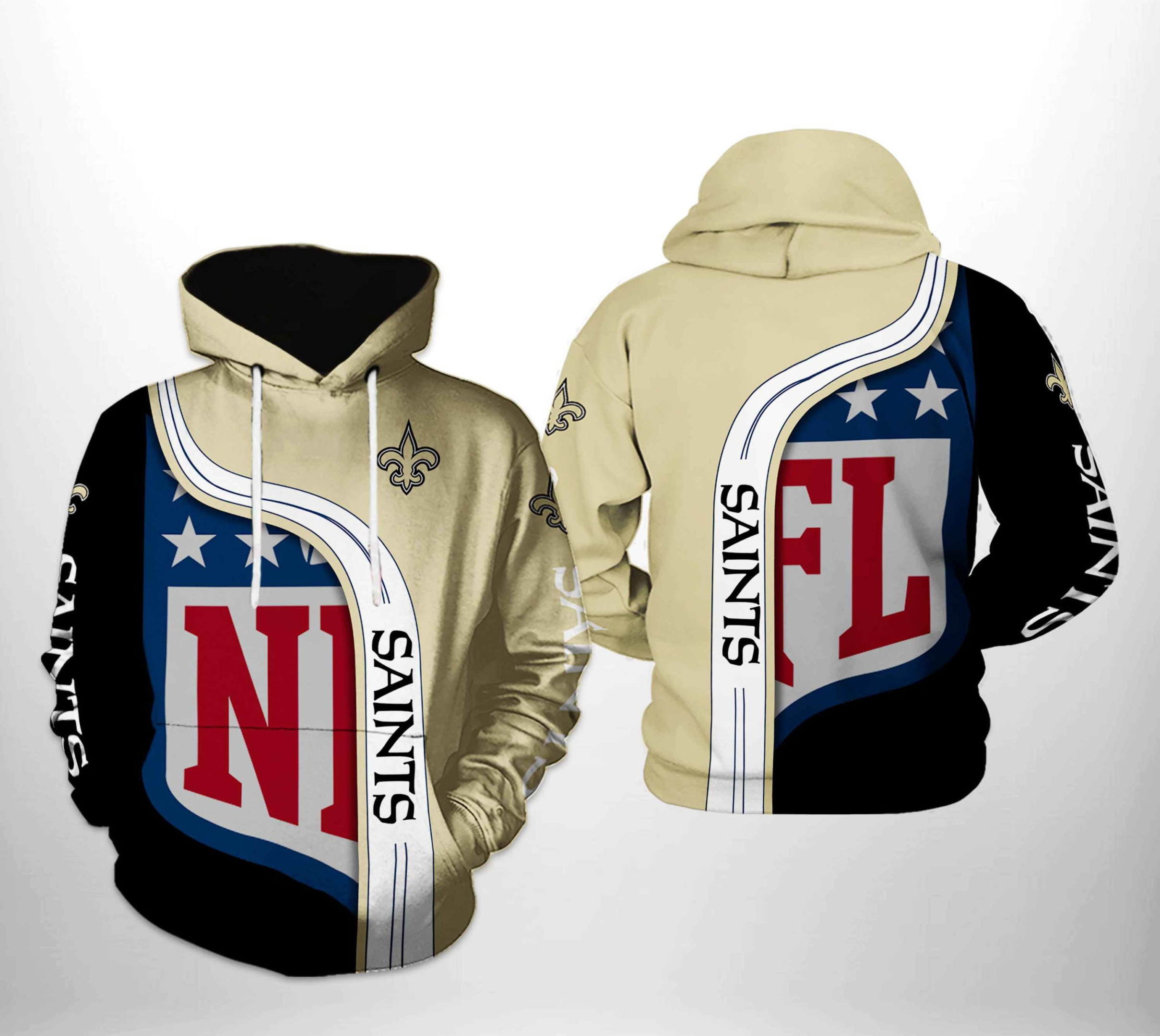 NFL New Orleans Saints NFL Team 3D All Over Print Hoodie & Zip Hoodie