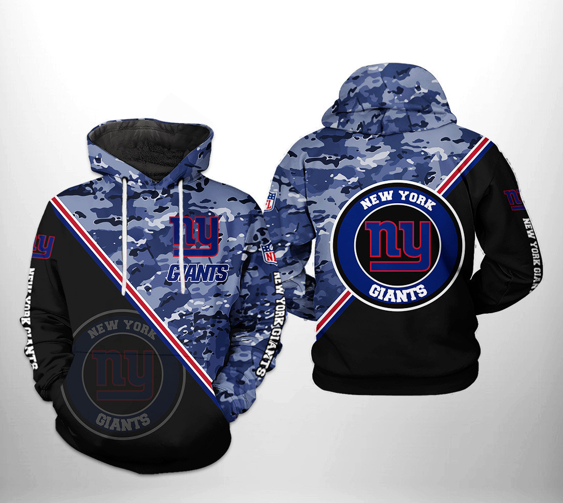 NFL New York Giants NFL Camo Team 3D All Over Print Hoodie & Zip Hoodie