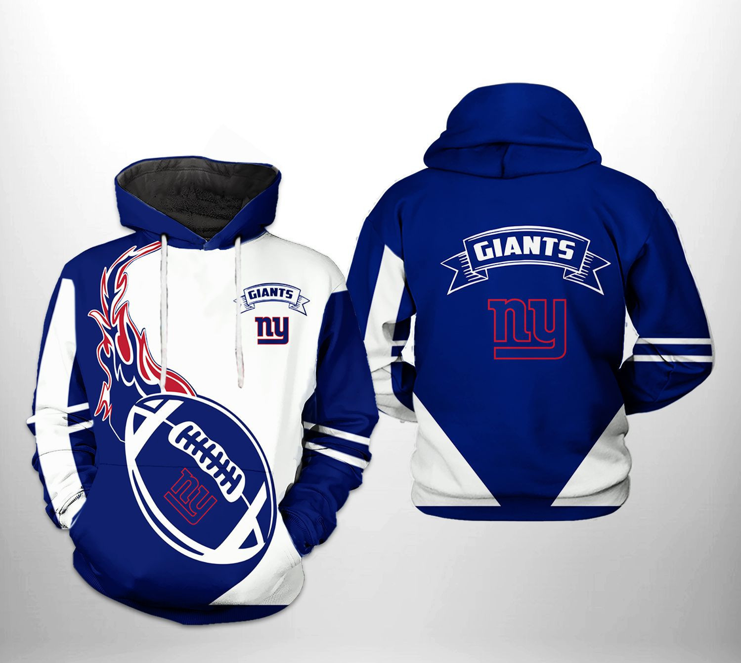 NFL New York Giants NFL Classic 3D All Over Print Hoodie & Zip Hoodie