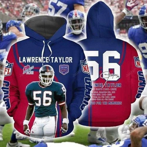 NFL New York Giants Nfl Football Lawrance Taylor 3D All Over Print Hoodie & Zip Hoodie