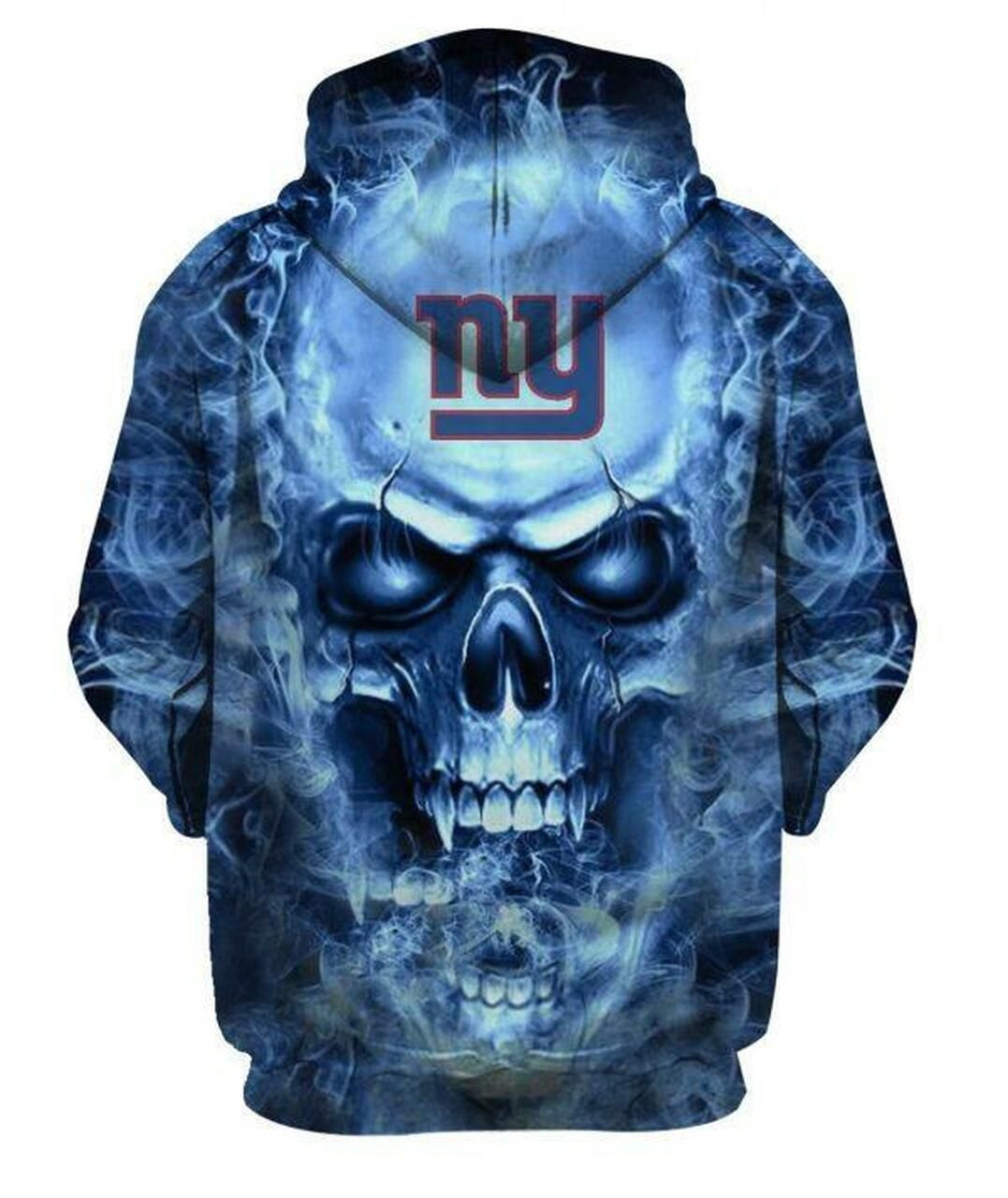 NFL New York Giants Nfl Football Skull 3D All Over Print Hoodie & Zip Hoodie