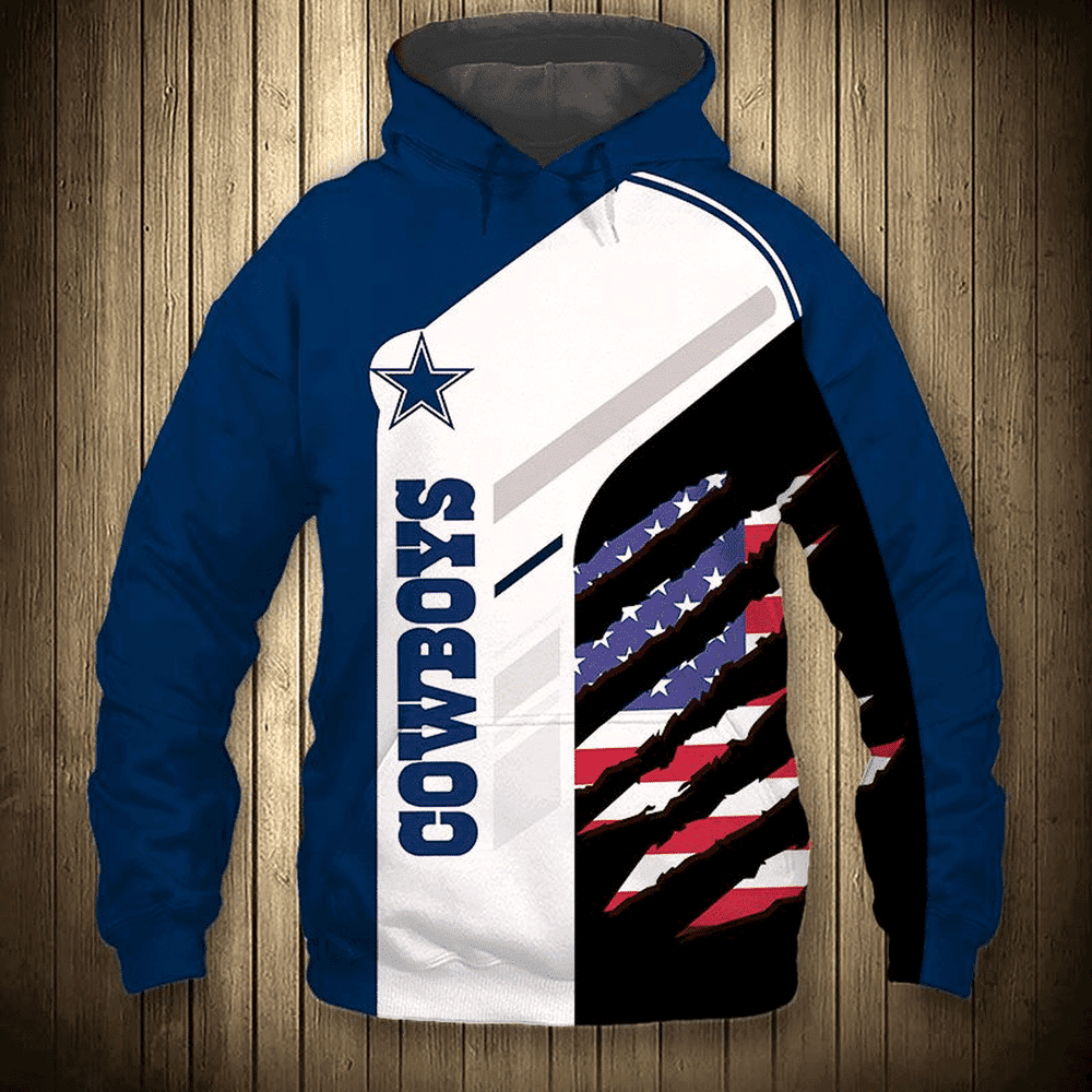 NFL Nfl Dallas Cowboys American Flag 3D All Over Print Hoodie & Zip Hoodie