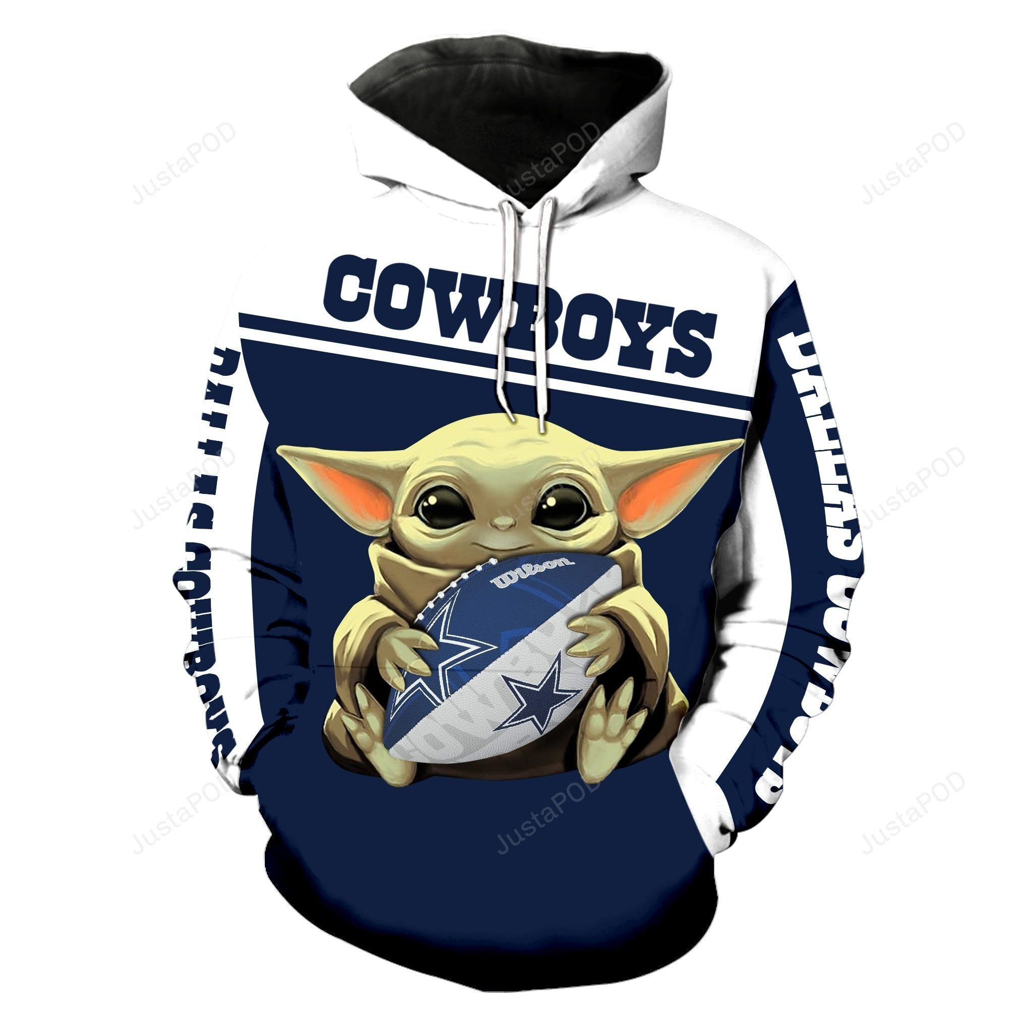 NFL NFL Dallas Cowboys Baby Yoda 3D All Over Print Hoodie & Zip Hoodie