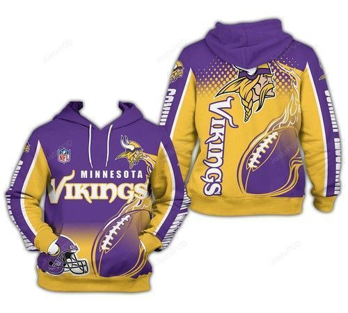 NFL Nfl Minnesota Vikings 3D All Over Print Hoodie & Zip Hoodie
