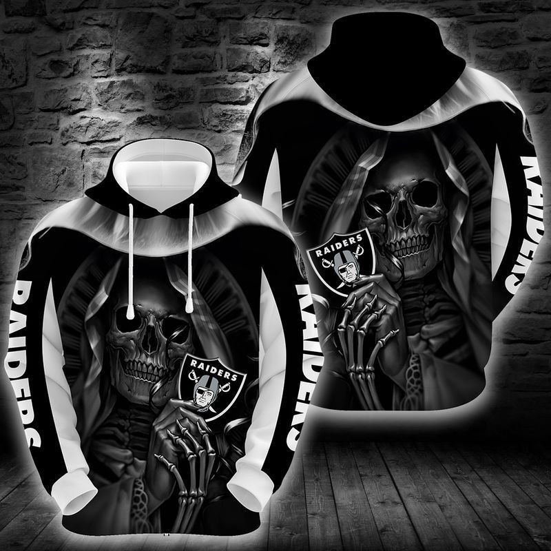 NFL NFL Oakland Raiders Skull 3D All Over Print Hoodie & Zip Hoodie
