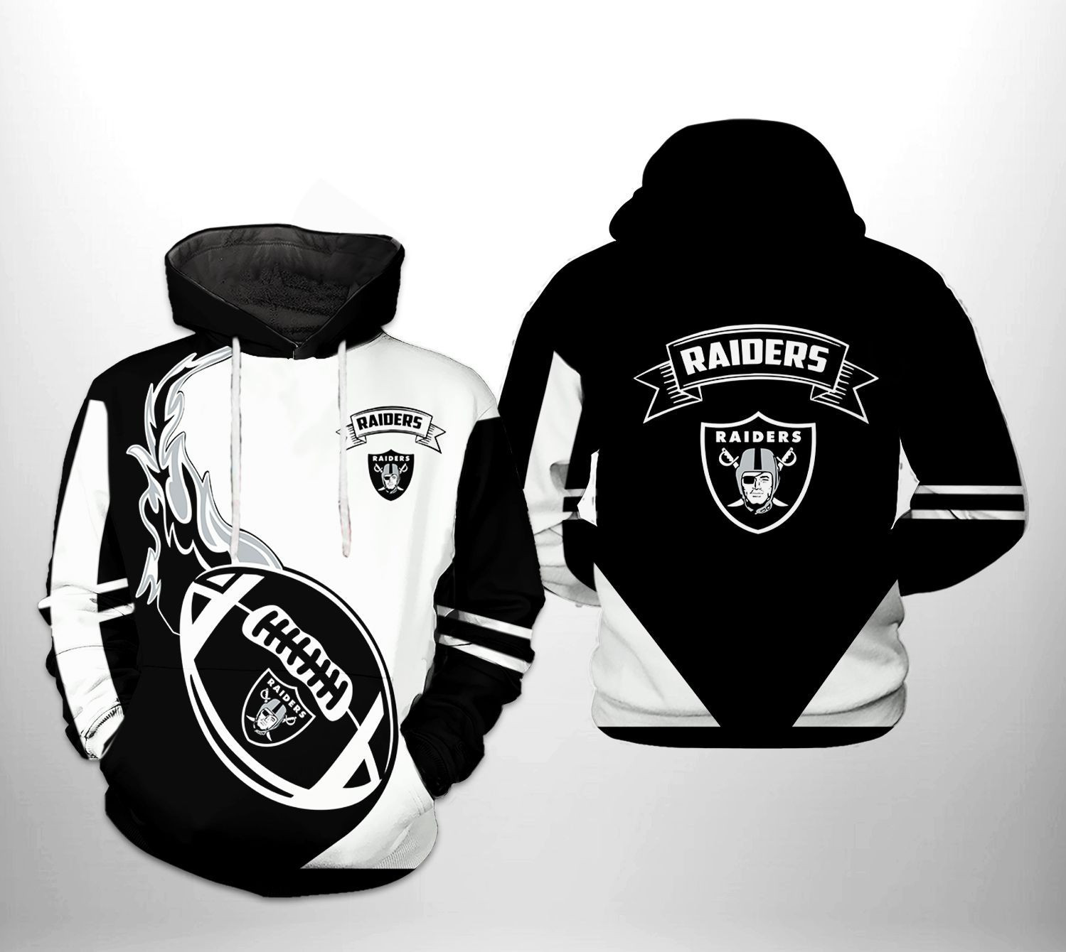 NFL Oakland Raiders NFL Classic 3D All Over Print Hoodie & Zip Hoodie