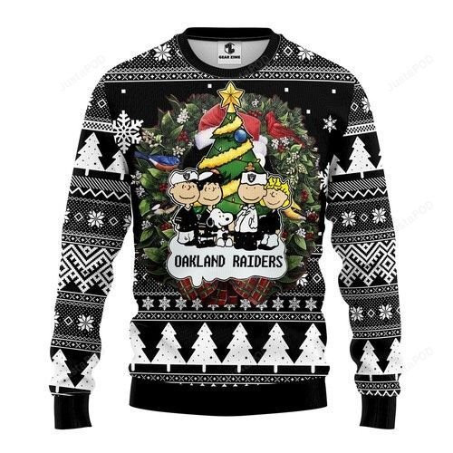 Nfl Oakland Raiders Ugly Christmas Sweater, Perfect Holiday Gift