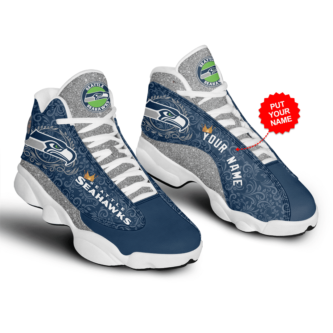 NFL Personalized Seattle Seahawks Nfl Football Jd13 Sneaker Shoes
