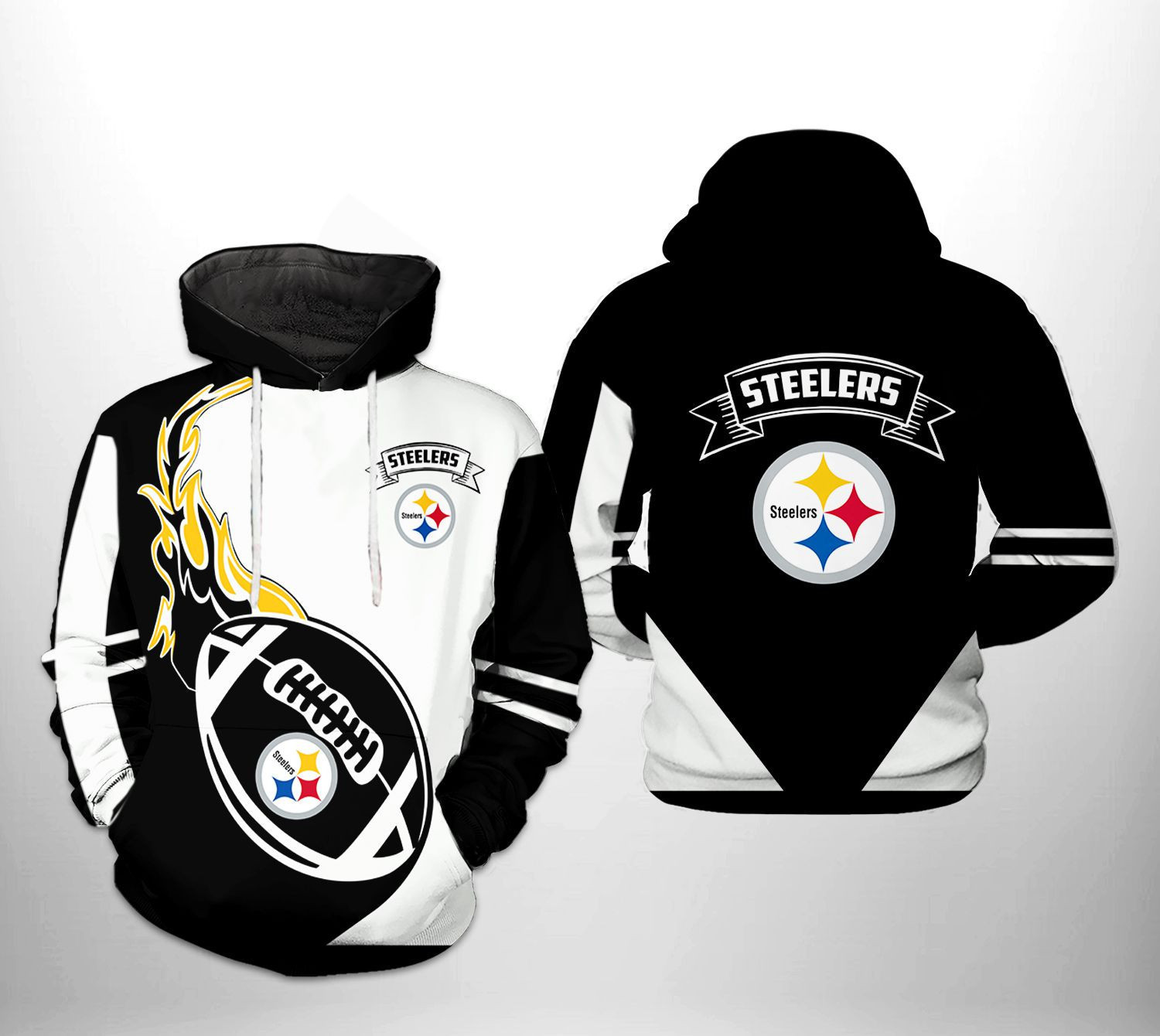 NFL Pittsburgh Steelers NFL Classic 3D All Over Print Hoodie & Zip Hoodie